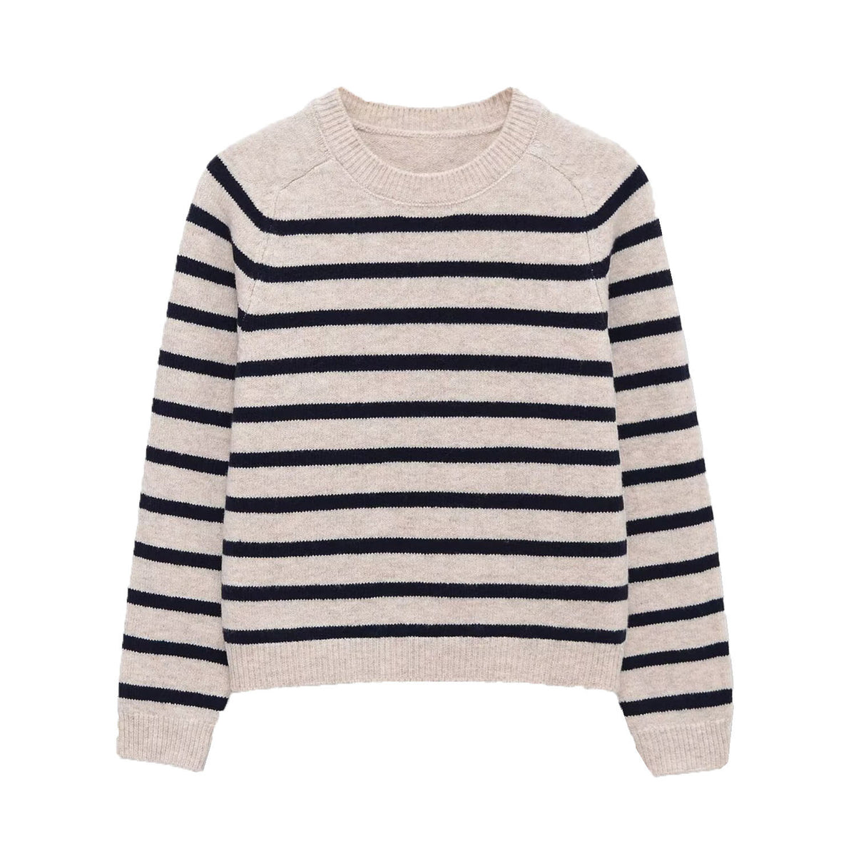 Casual women's striped knitted sweater