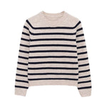 Casual women's striped knitted sweater