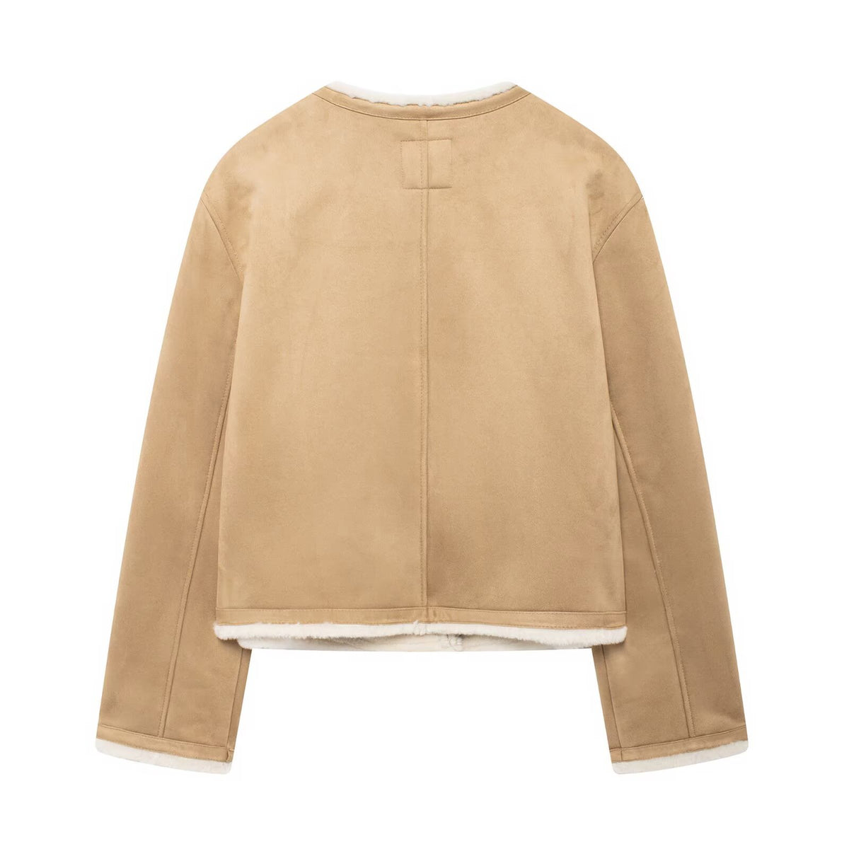 Double sided jacket with gold button decoration