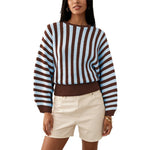 Striped long sleeved sweater