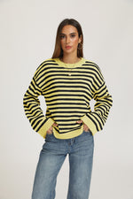 Striped loose sweater