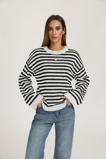 Striped loose sweater
