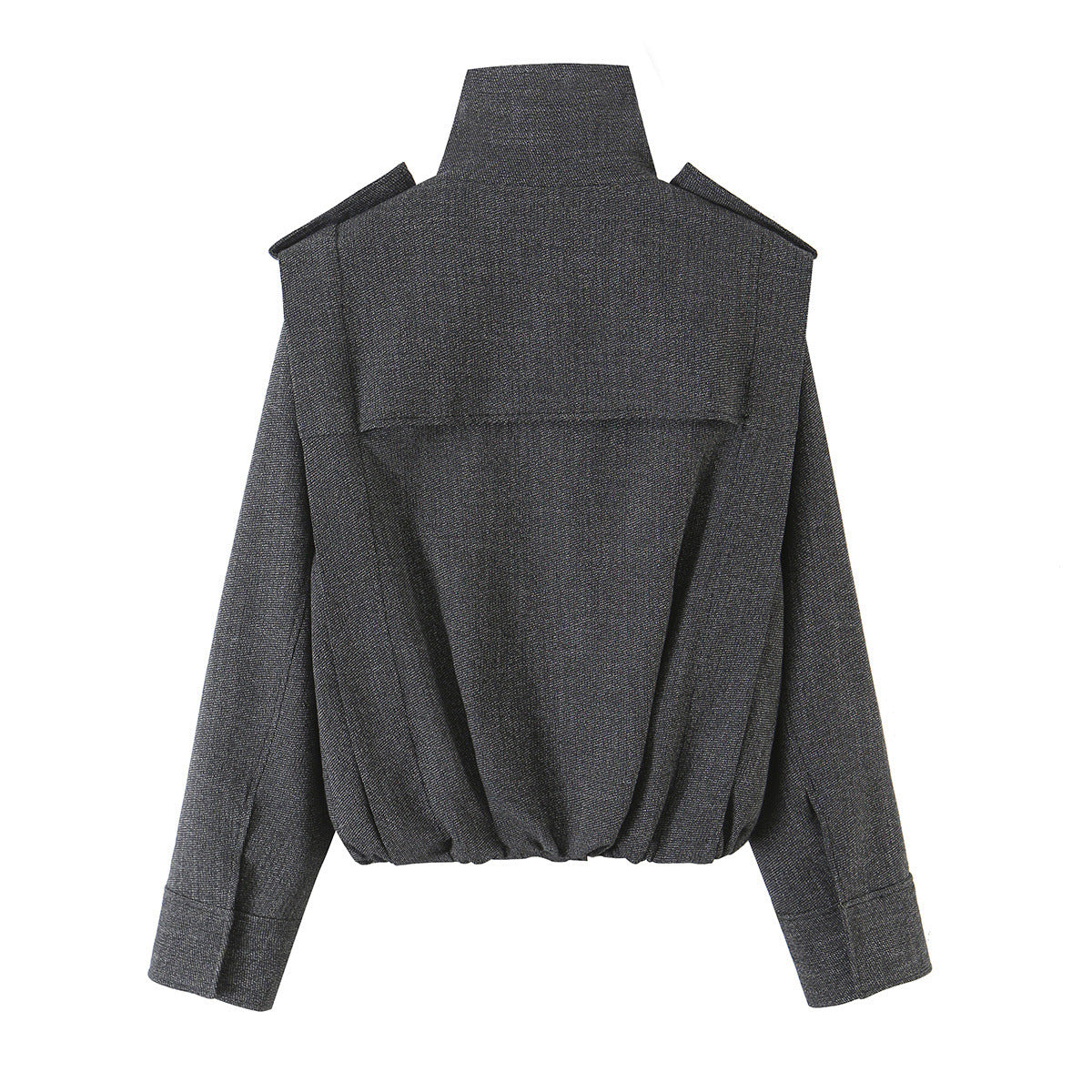 Conjunto de chaqueta con cremallera lateral y tira y pantalón para mujer