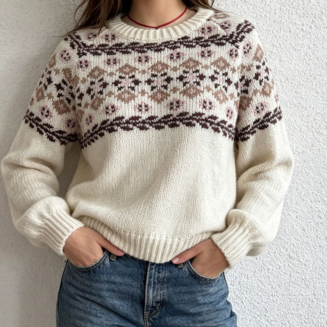 Loose fitting pullover sweater