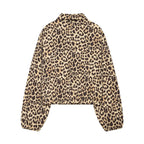 Collar zipper long sleeved jacket