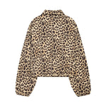 Collar zipper long sleeved jacket