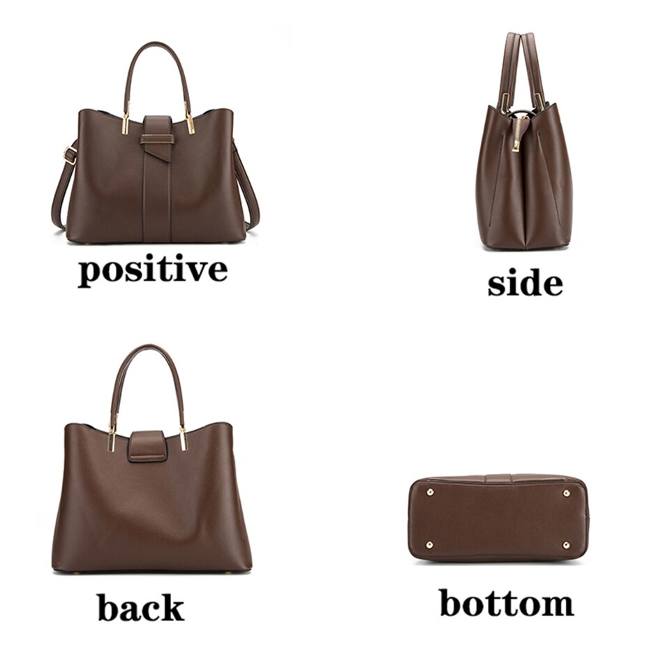 Bolso bandolera de piel sintética para mujer, estilo retro y gran capacidad