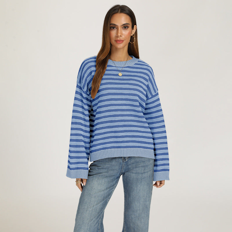 Striped loose sweater