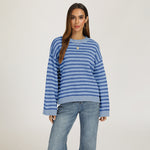 Striped loose sweater