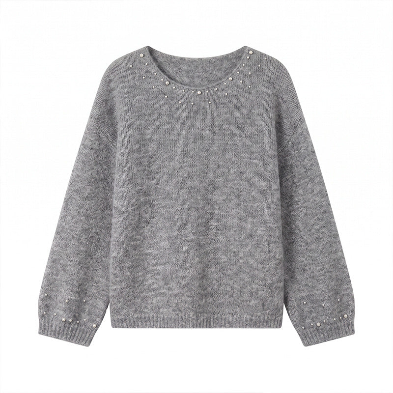 Round neck sweater for women