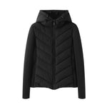 Hooded long sleeved slim fit jacket