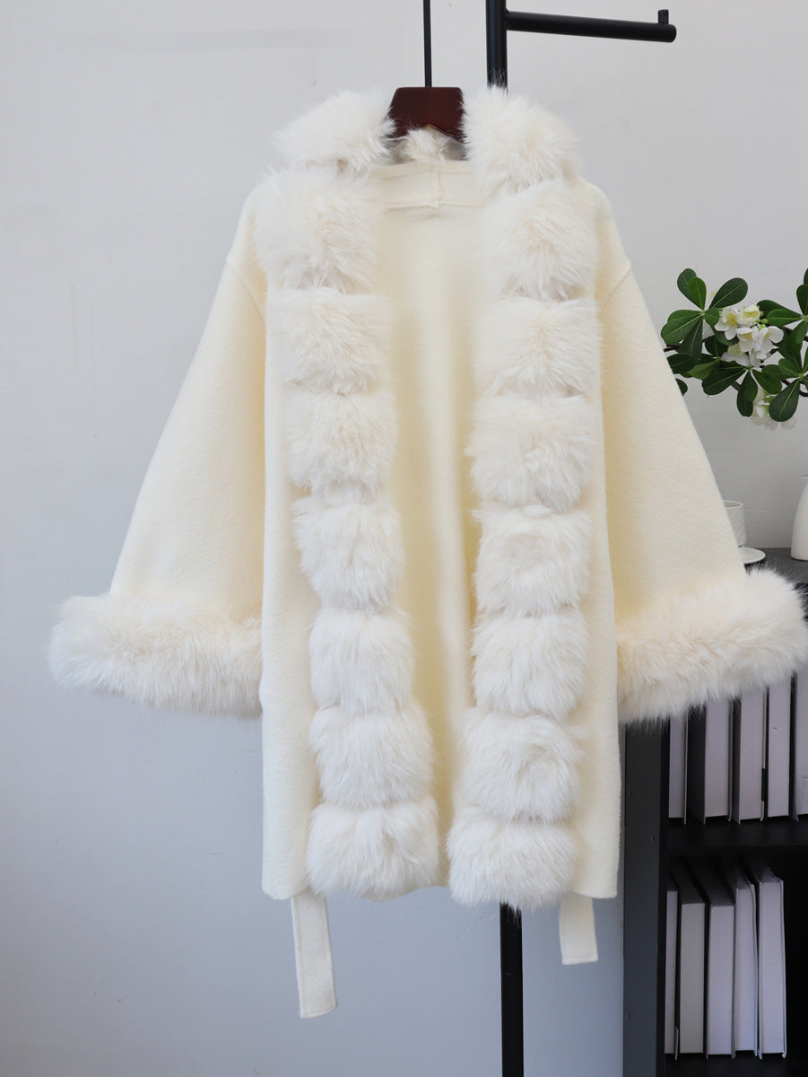 Long sleeved lace up loose jacket for women