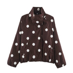 Street polka dot printed pilot jacket