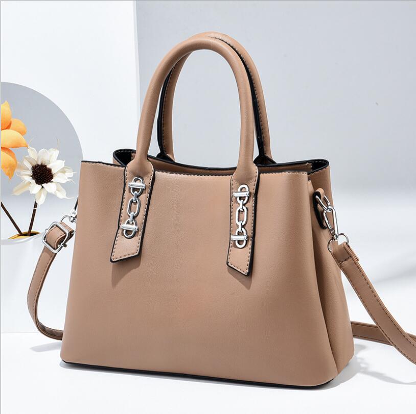 Bolso de hombro y bandolera para mujer en color liso, estilo casual