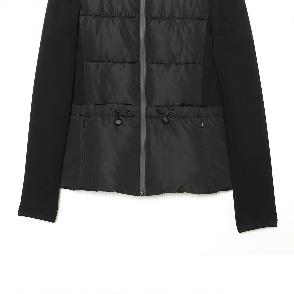 Hooded long sleeved jacket