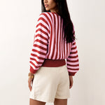 Striped long sleeved sweater