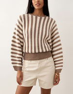 Striped long sleeved sweater