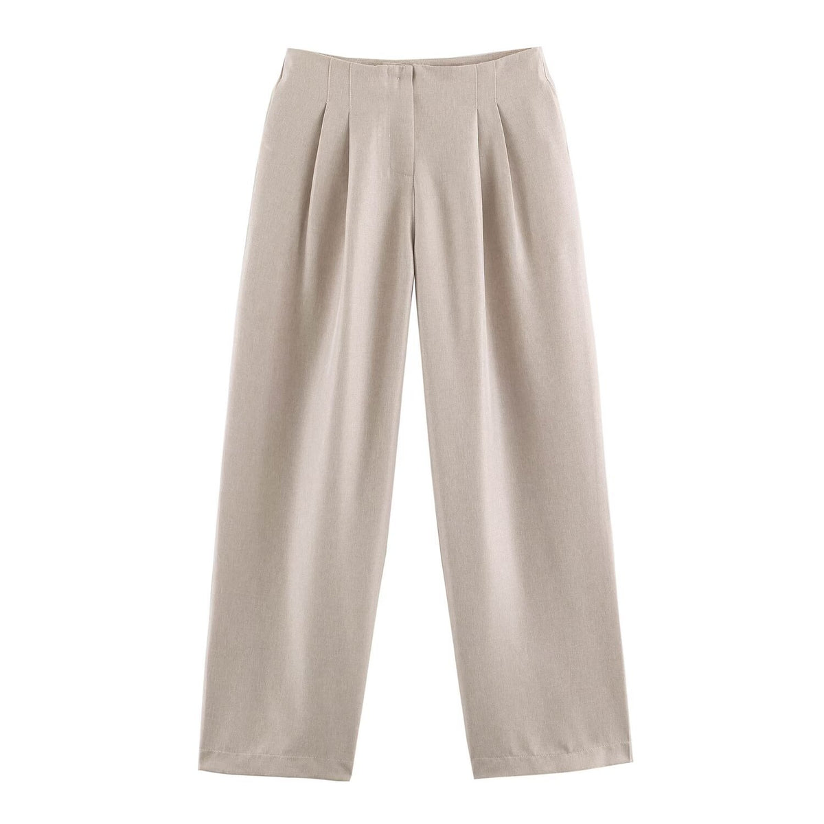 Linen blend suit jacket+pants set for women's wear