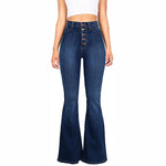 Factory Direct  High-Waisted Flared Jeans for Women, Slim Fit, Butt-Lifting, Casual Denim Pants