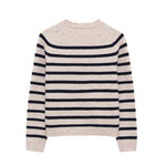 Casual women's striped knitted sweater