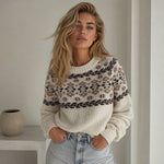 Loose fitting pullover sweater