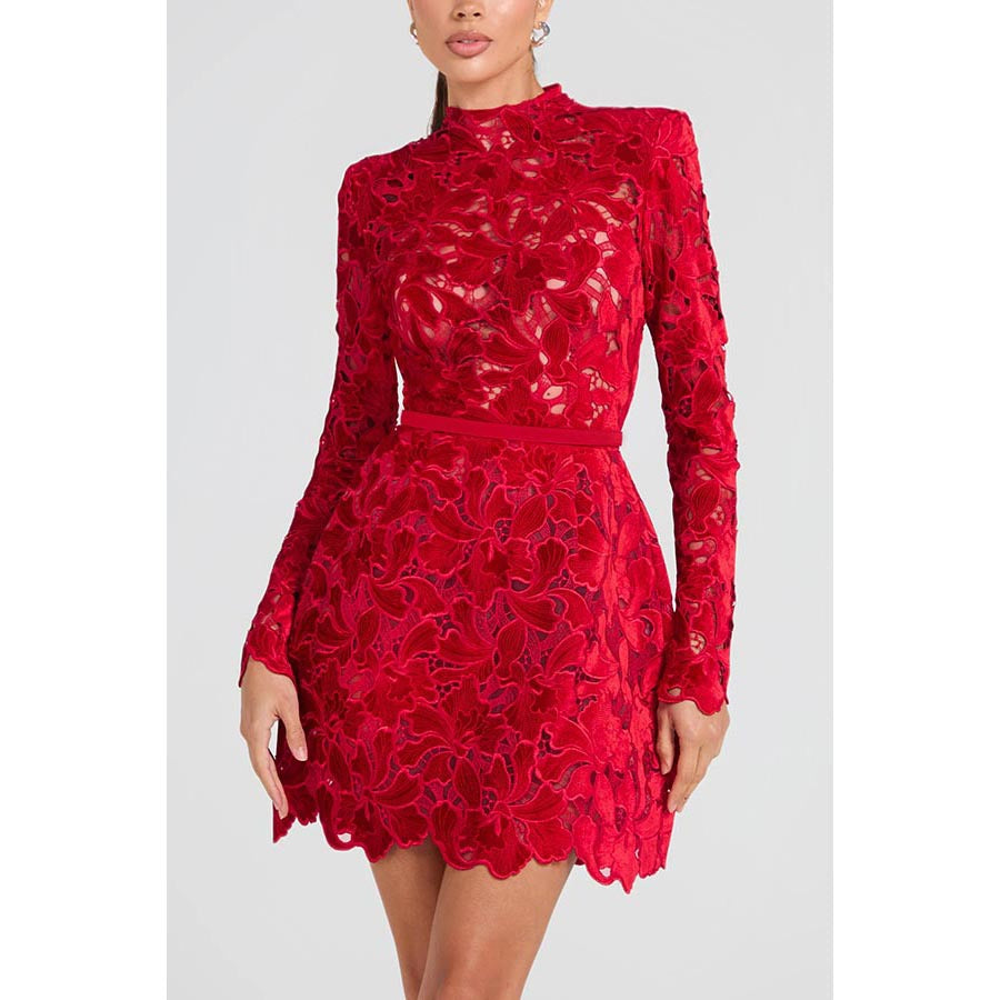 Vestido de manga larga con cremallera para mujer, de estilo casual y de fiesta
