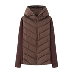 Hooded long sleeved slim fit jacket
