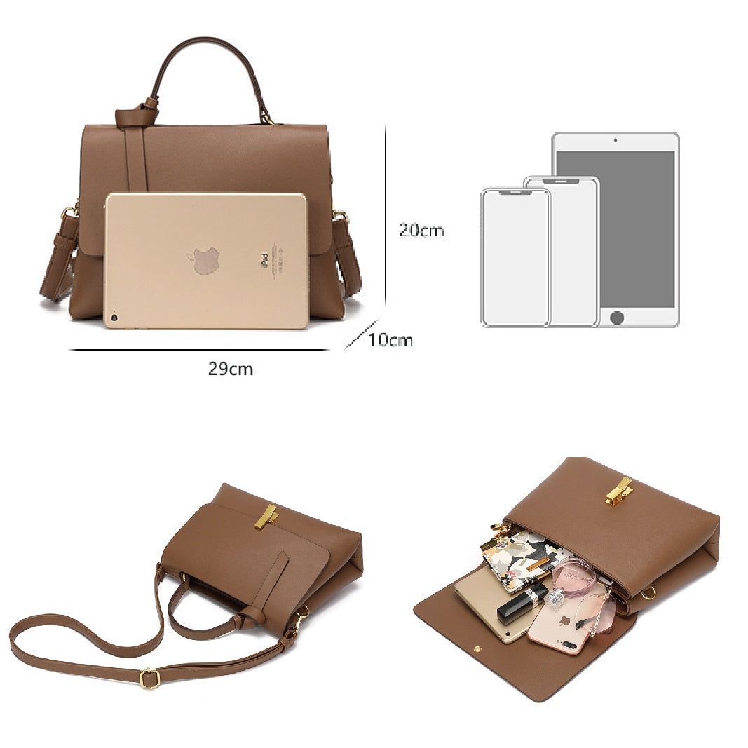Bolso de hombro para mujer de gran capacidad, estilo retro