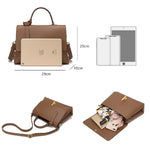 Bolso de hombro para mujer de gran capacidad, estilo retro