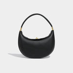 Bolso pequeño de hombro para mujer en piel suave, con forma de media luna