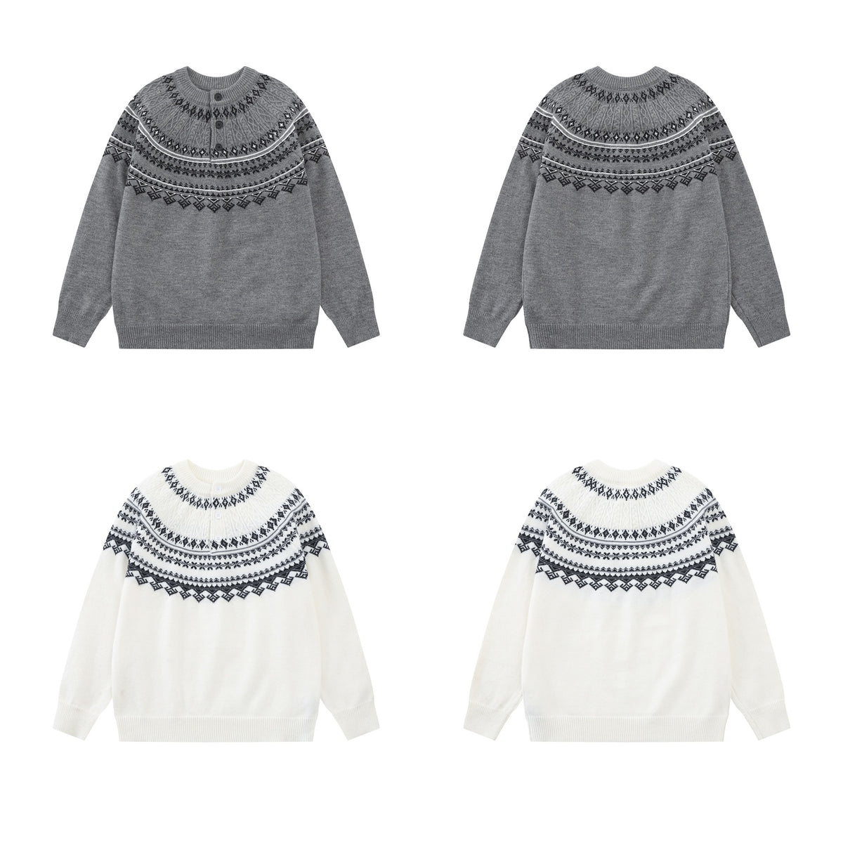 Fel Island Half Open Button Sweater