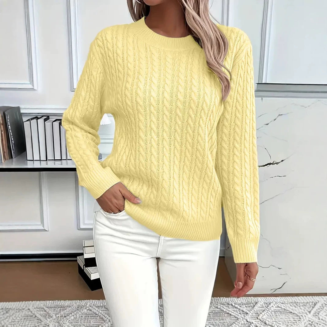 Round neck Fried Dough Twists thickened sweater