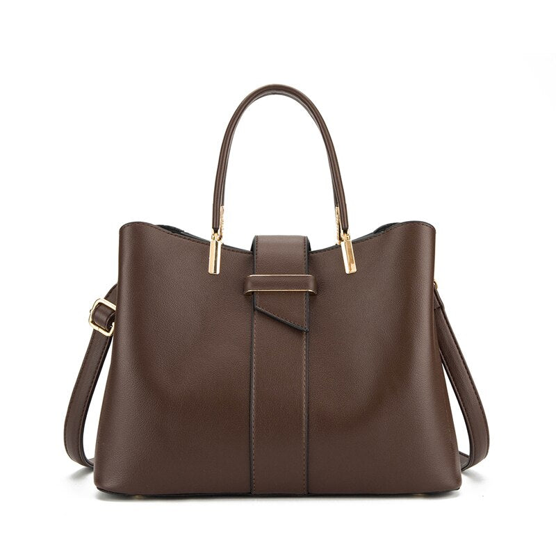 Bolso bandolera de piel sintética para mujer, estilo retro y gran capacidad