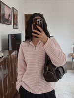 Contrasting striped sweater