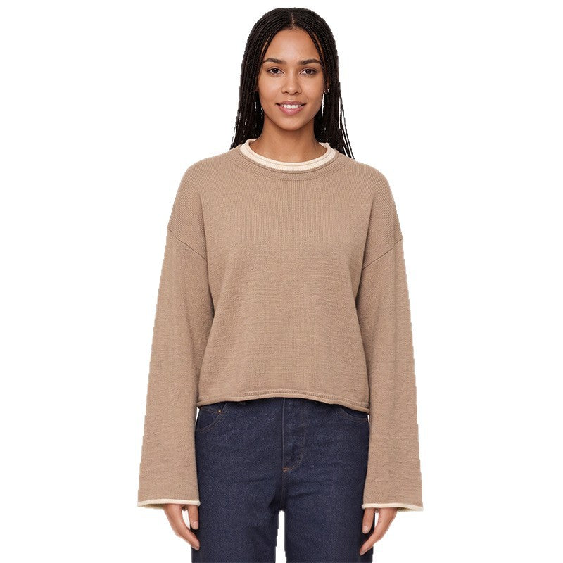 Women's loose round neck sweater