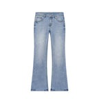Retro style low waisted flared jeans