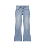 Retro style low waisted flared jeans