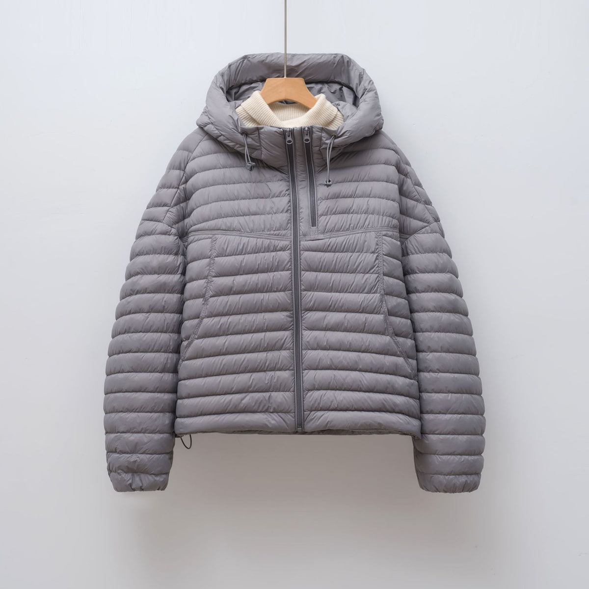 Hooded loose fitting hoodie style jacket