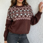Loose fitting pullover sweater