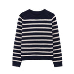 Casual women's striped knitted sweater