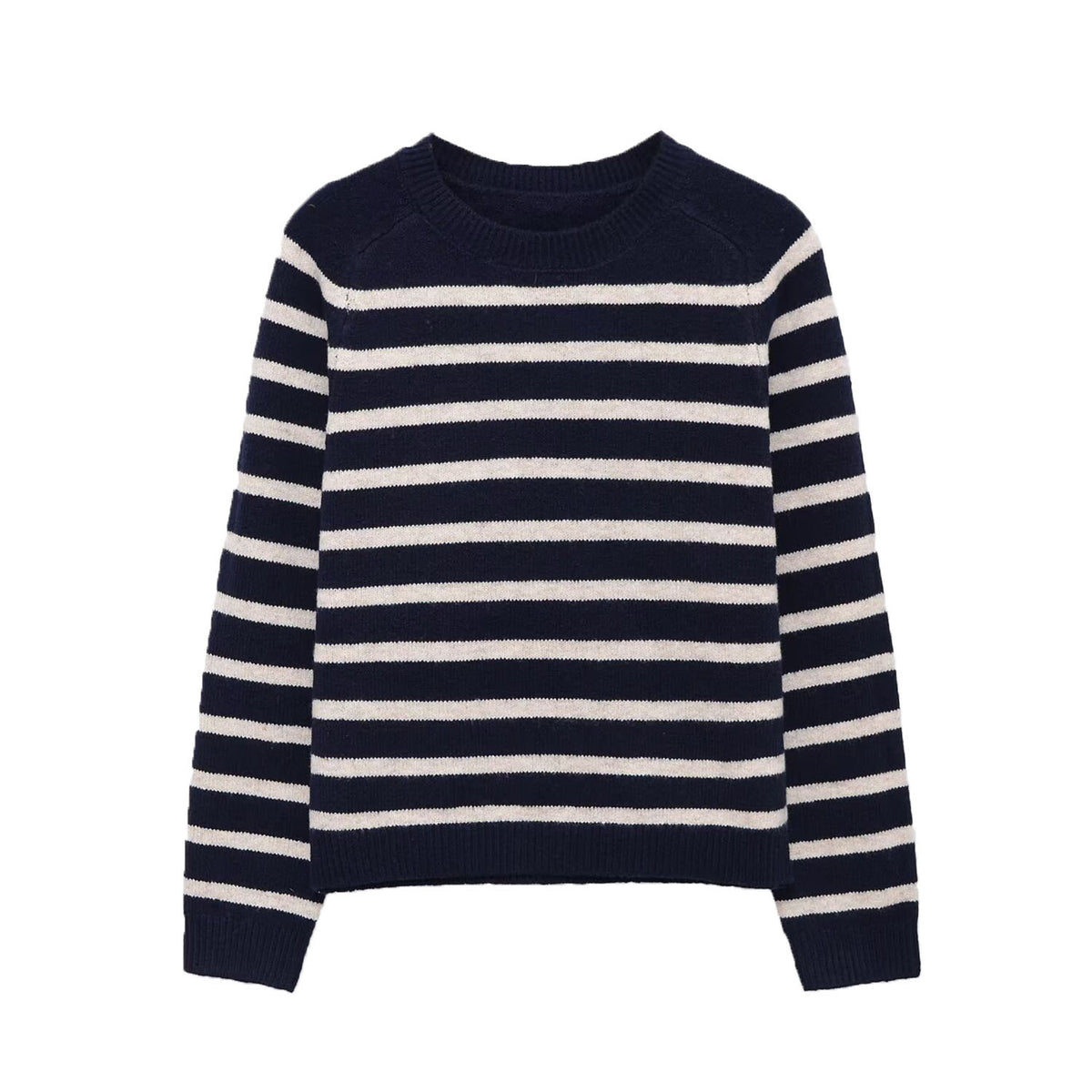 Casual women's striped knitted sweater