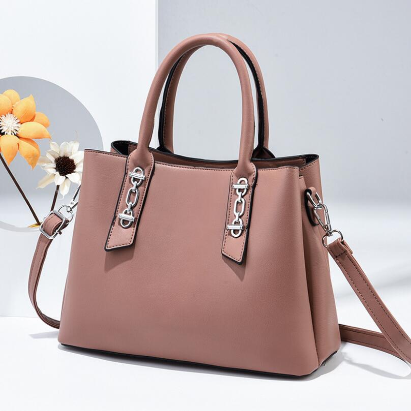 Bolso de hombro y bandolera para mujer en color liso, estilo casual