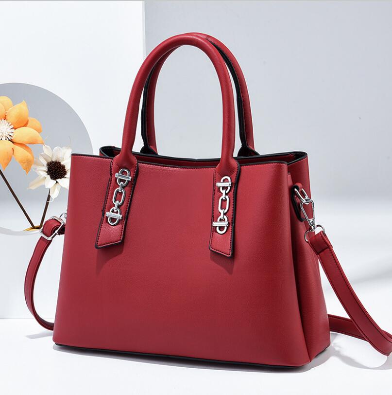Bolso de hombro y bandolera para mujer en color liso, estilo casual