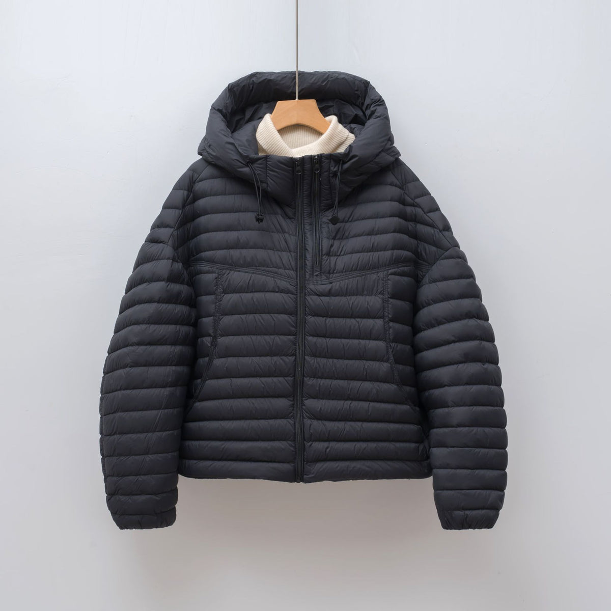 Hooded loose fitting hoodie style jacket