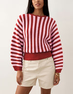 Striped long sleeved sweater