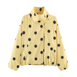 Street polka dot printed pilot jacket