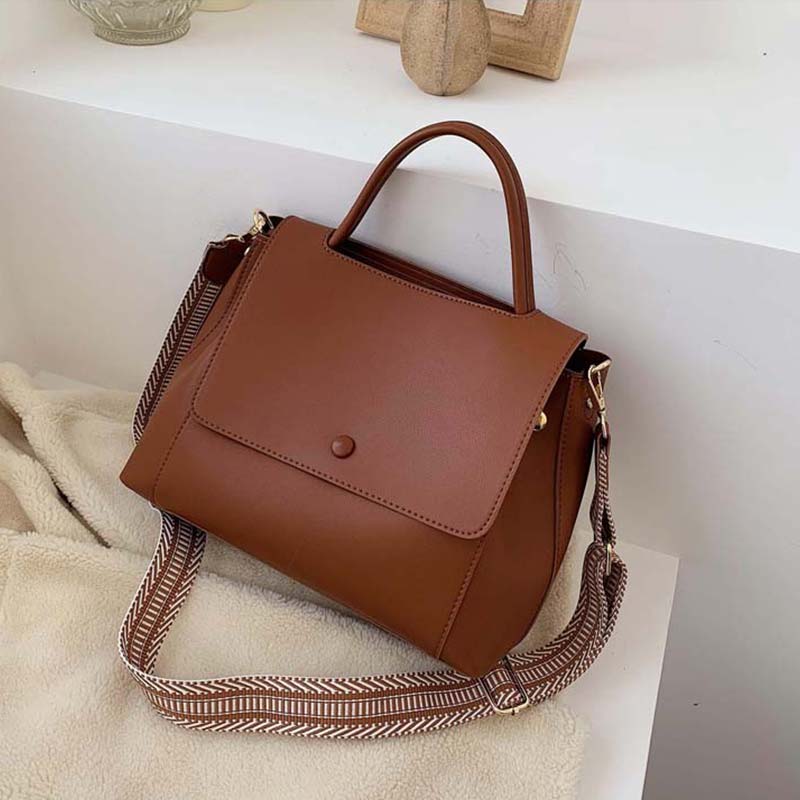 Bolso bandolera pequeño de piel sintética para mujer, con cadena y color liso
