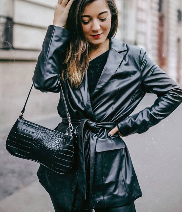 Bolso bandolera para mujer con efecto cocodrilo, estilo retro
