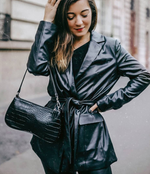 Bolso bandolera para mujer con efecto cocodrilo, estilo retro