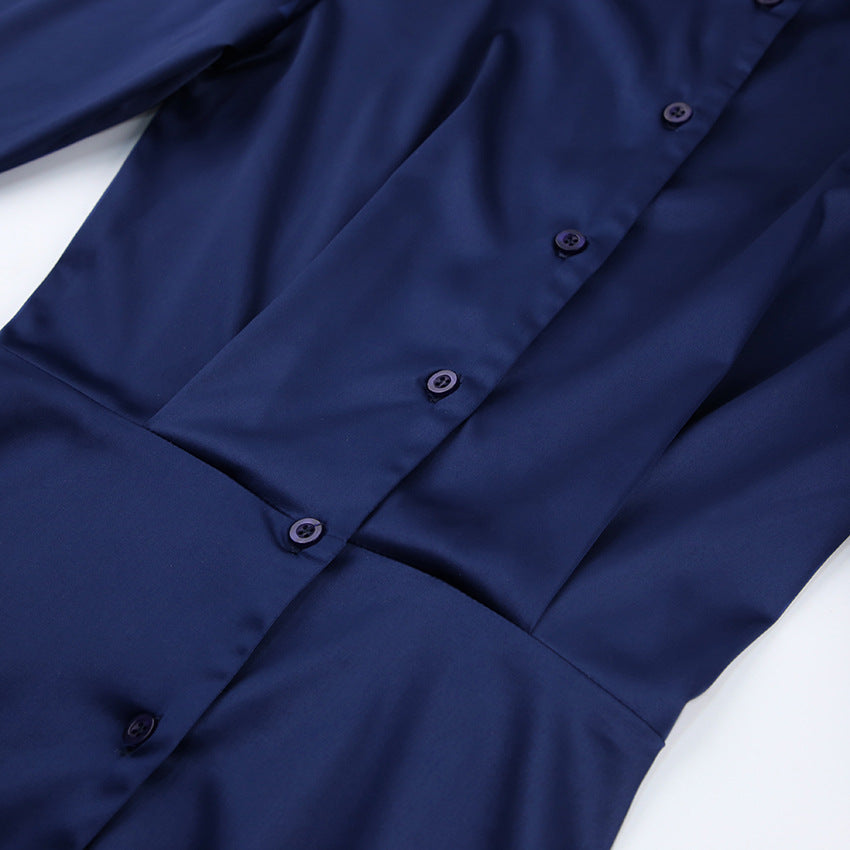 Vestido camisero de manga larga